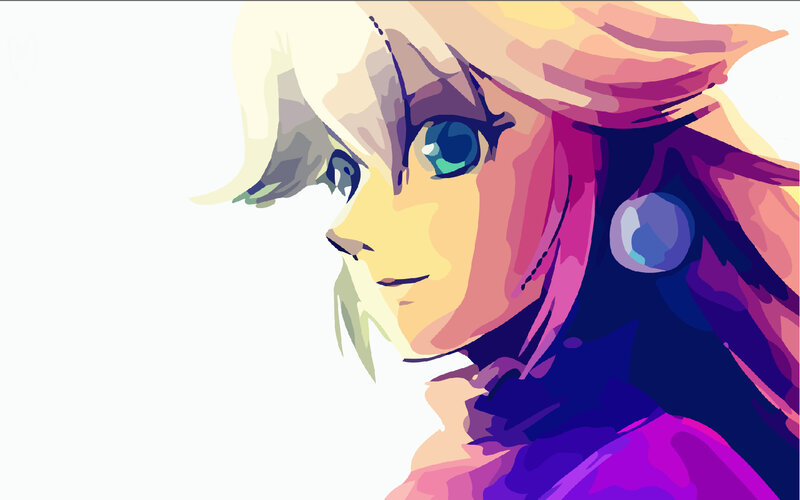 Anime Character Portrait — Purple, Calm, Digital Art