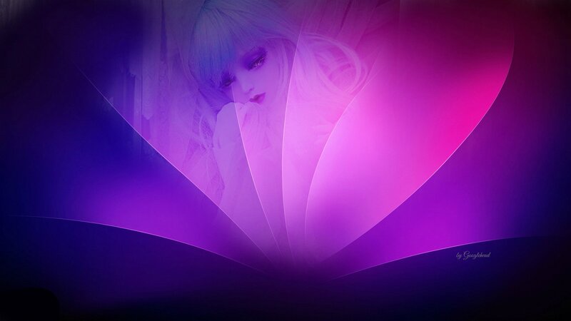Anime Character Portrait — Purple, Dreamy