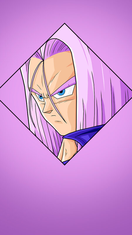 Anime Character Portrait — Purple, Intense
