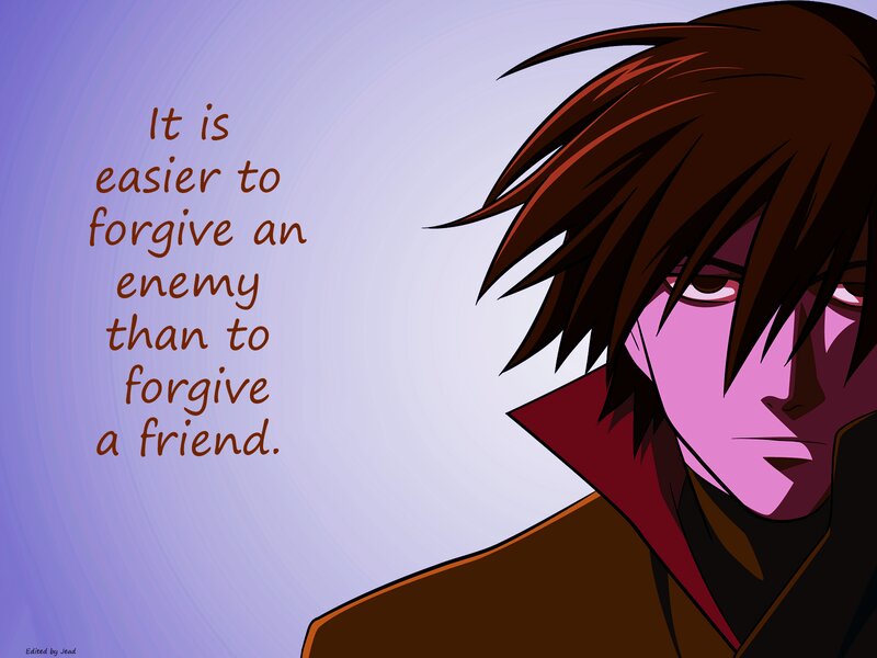 Anime Character Portrait — Purple, Serious