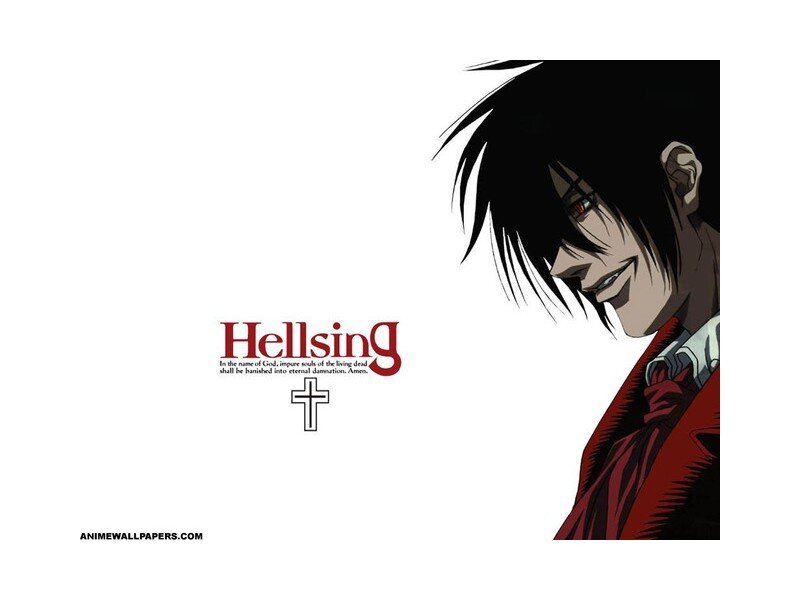 Anime Character Portrait — White, Dramatic, Cross