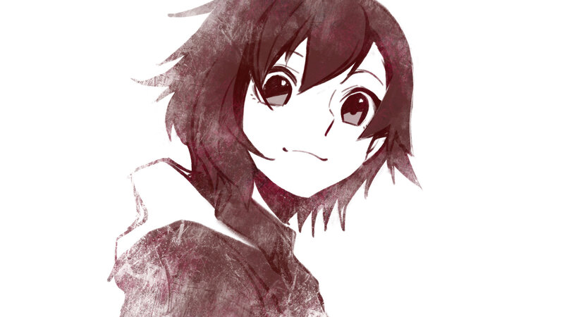 Anime Character Portrait — White, Neutral