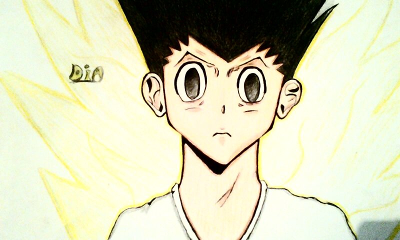 Anime Character Portrait — Yellow, Intense