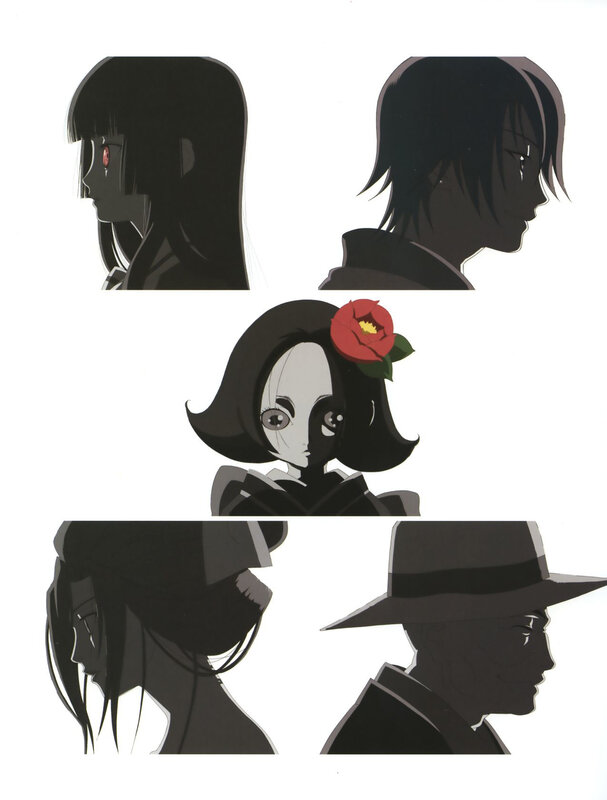 Anime Character Portraits — Black, Dramatic, Silhouette