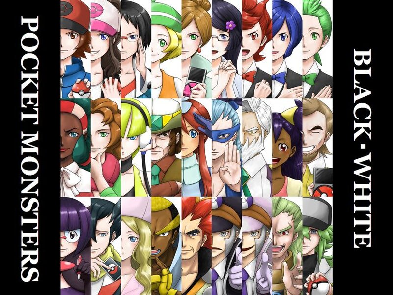 Anime Character Portraits — Black, Neutral, Manga