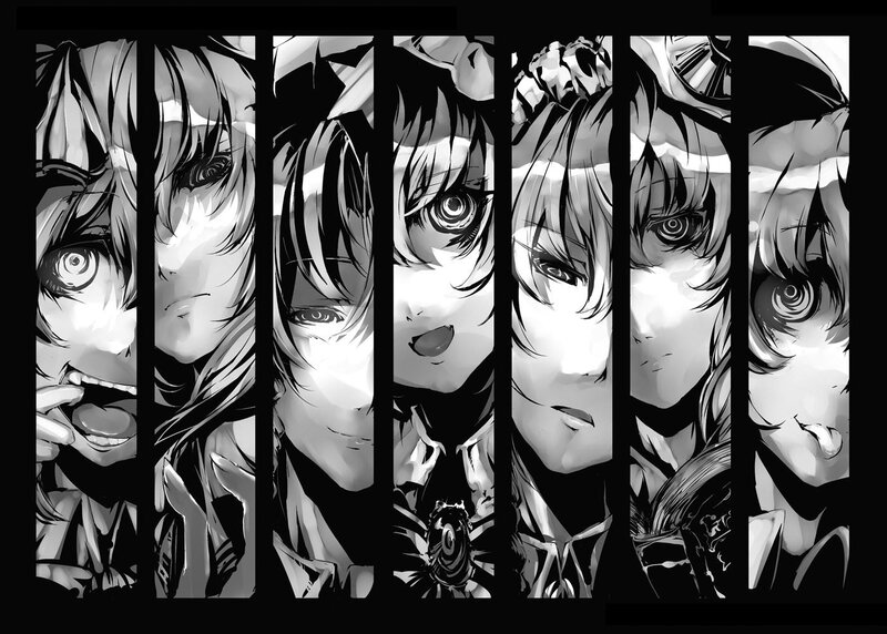 anime character portraits collage