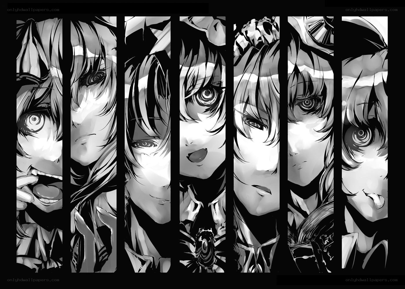 anime character portraits collage