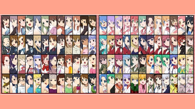 Anime Character Portraits — Pink, Cheerful