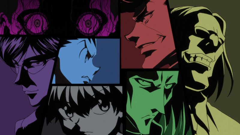 Anime Character Portraits — Purple, Dramatic, Intense