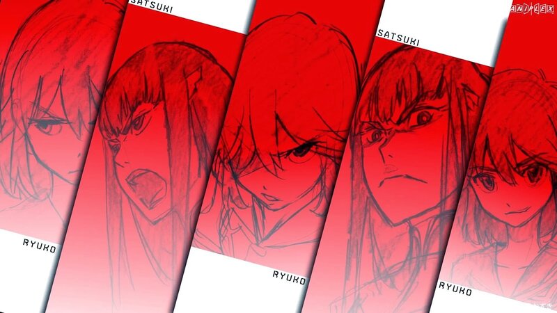 Anime Character Portraits — Red, Dramatic, Manga, Sketches