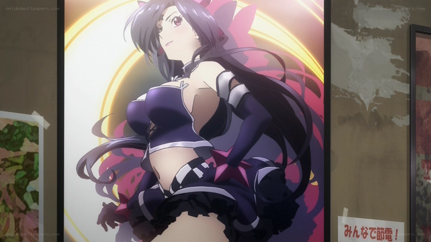 anime character poster in room