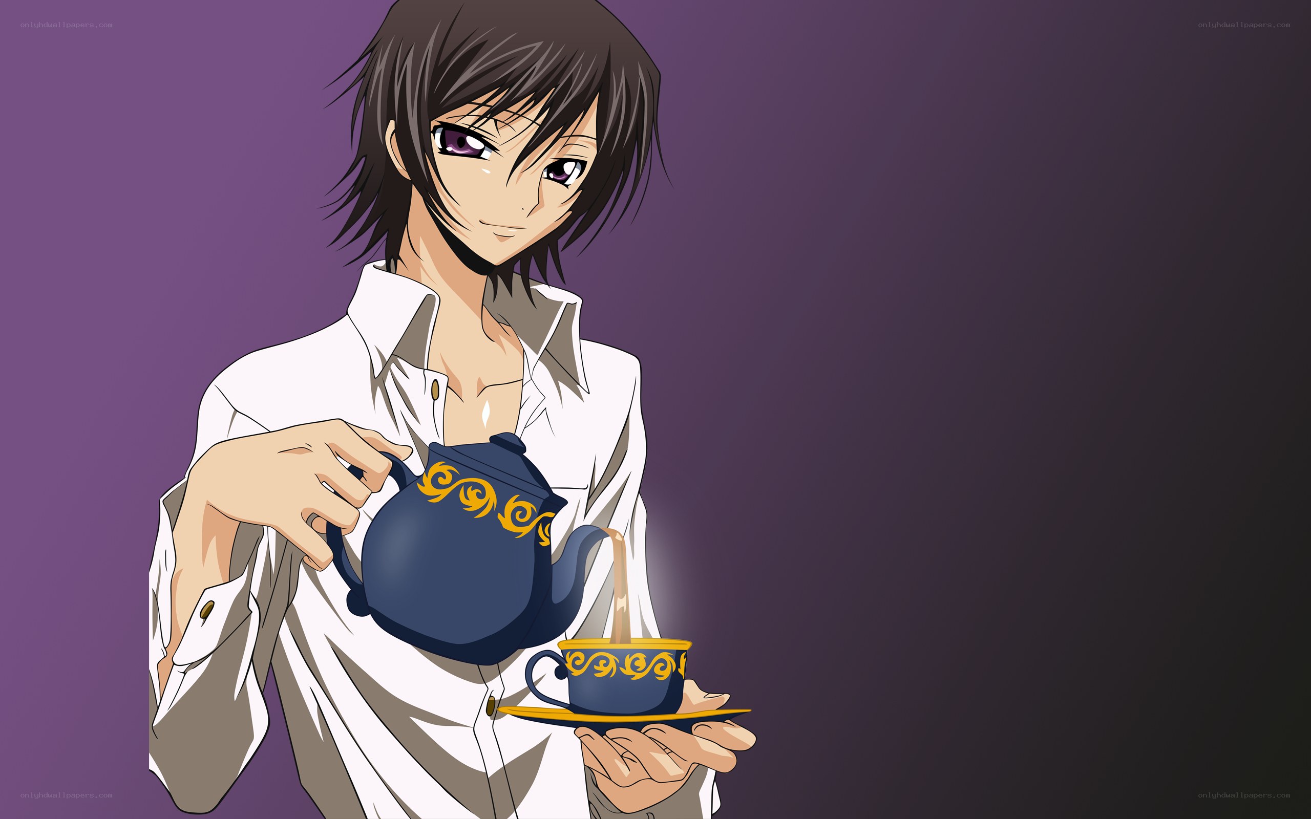 anime character pouring tea