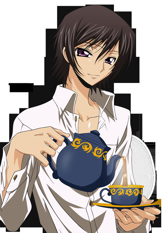 anime character pouring tea