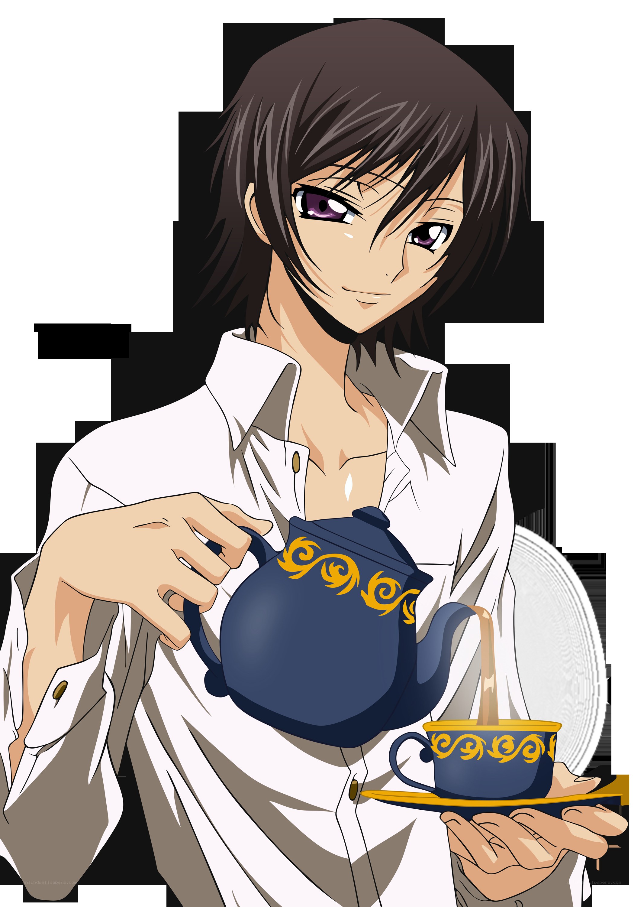 anime character pouring tea