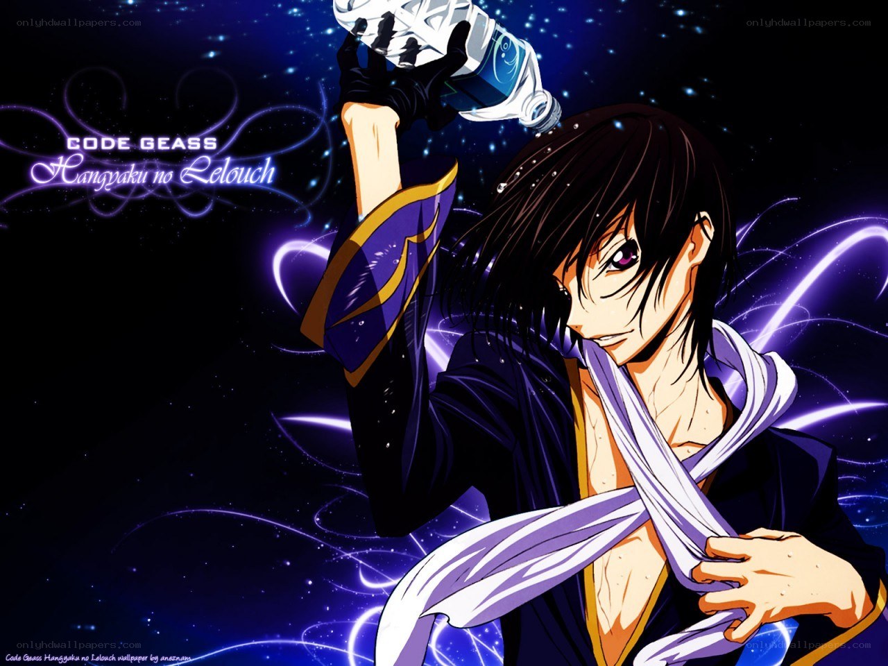 Anime character pouring water