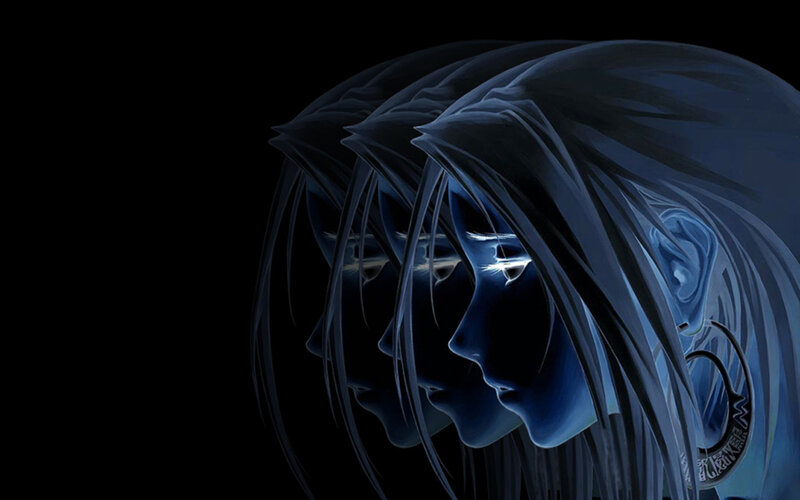 Anime Character Profile — Blue, Dramatic, Digital Art, Hair, Earring