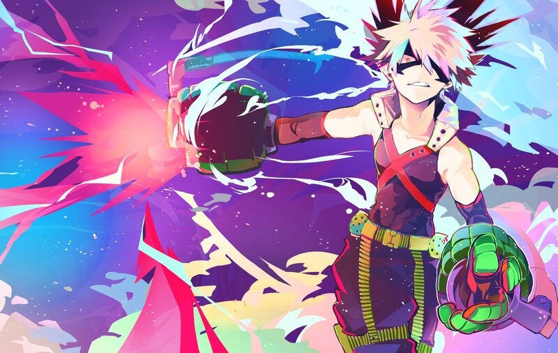Anime Character Punching — Purple