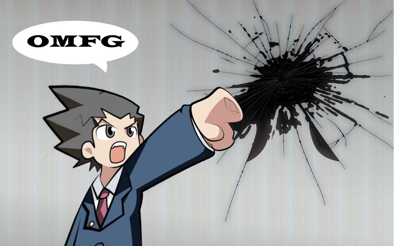 anime character punching screen