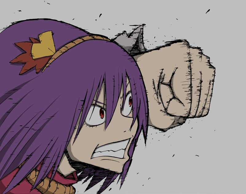 anime character punching