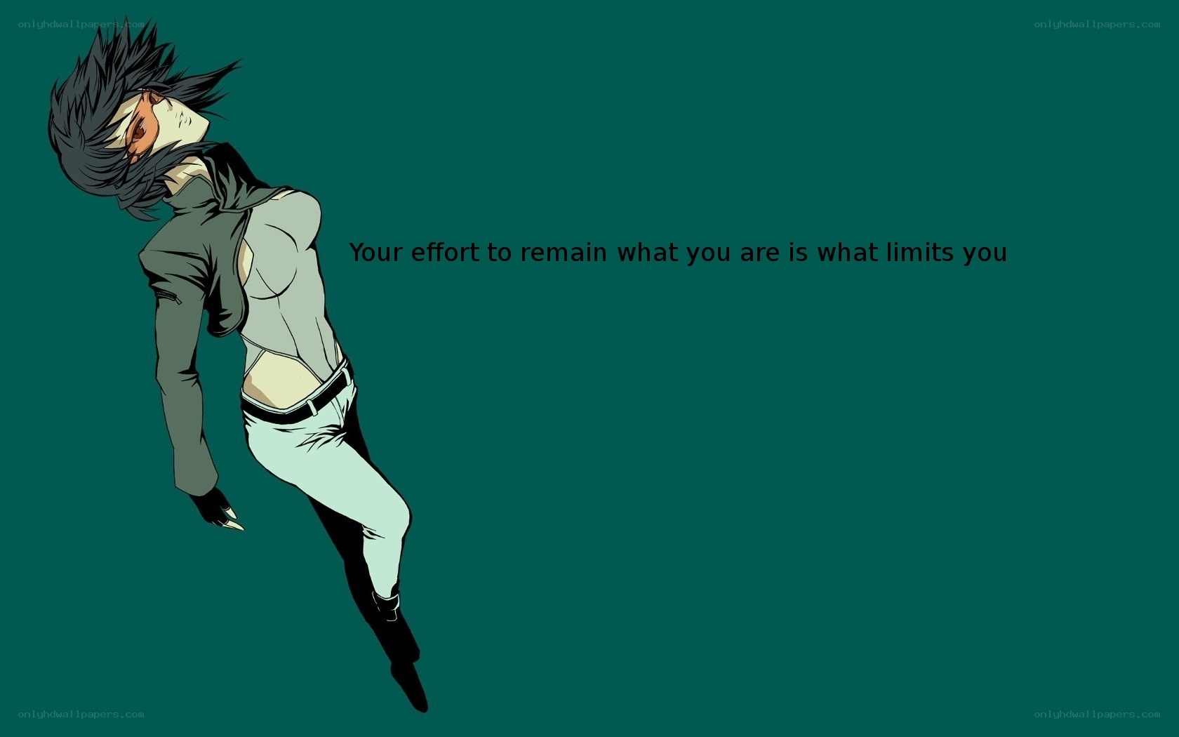anime character quote art