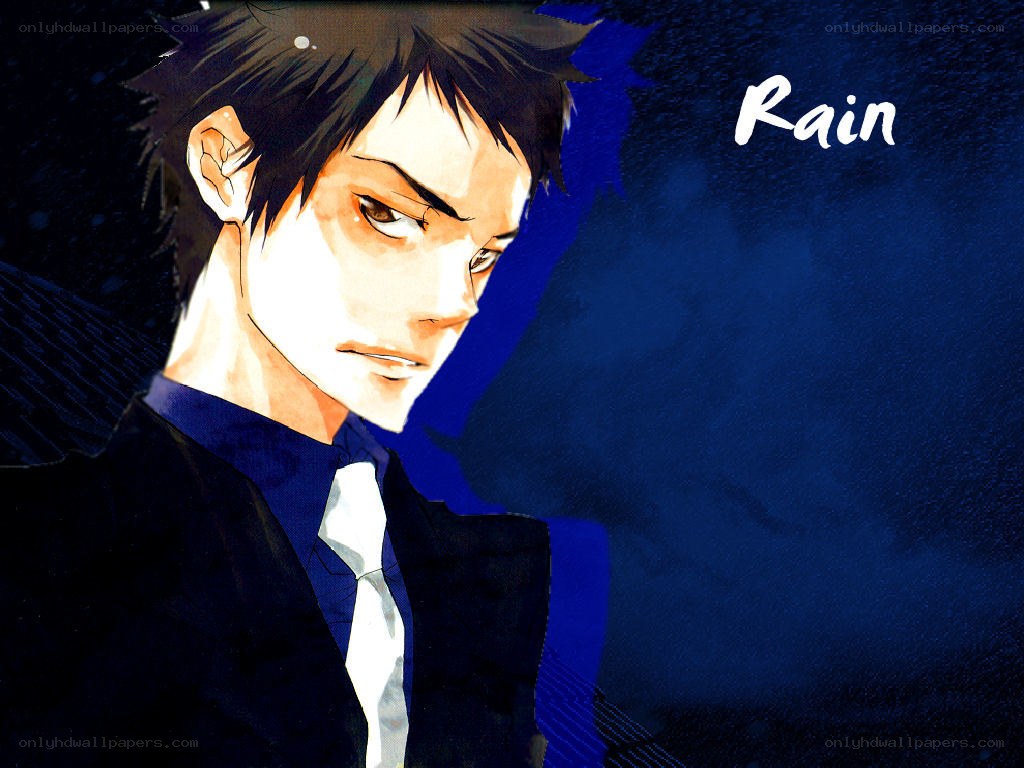 anime character rain