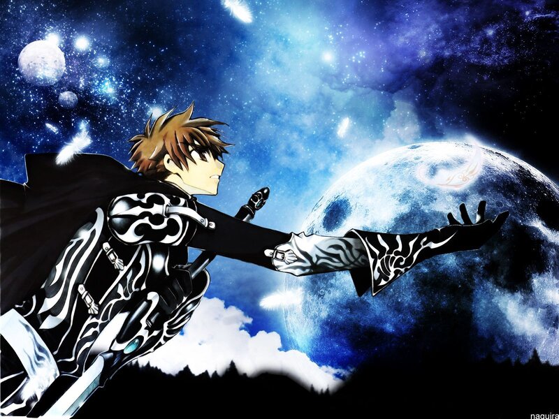 anime character reaching for moon