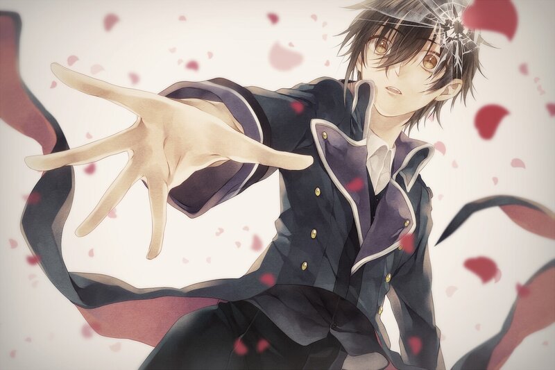 Anime Character Reaching Out — Black, Dramatic