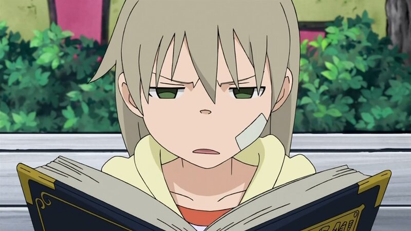anime character reading book