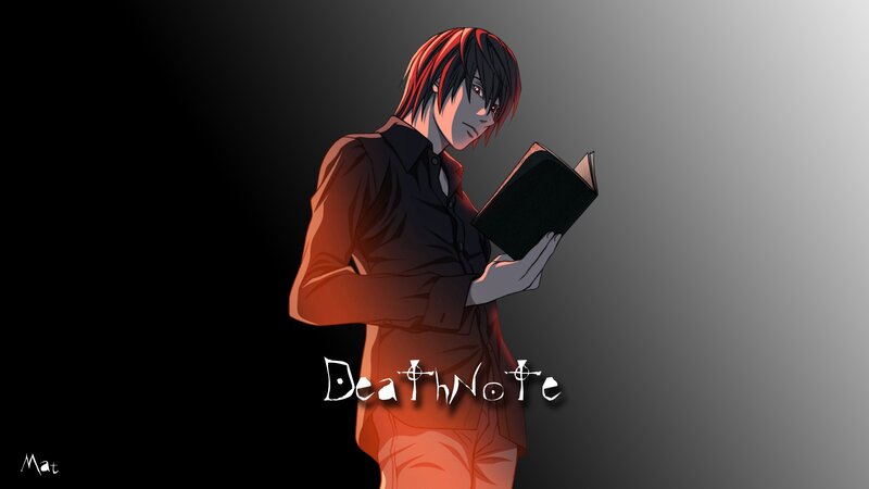 Anime Character Reading Book — Black, Dramatic