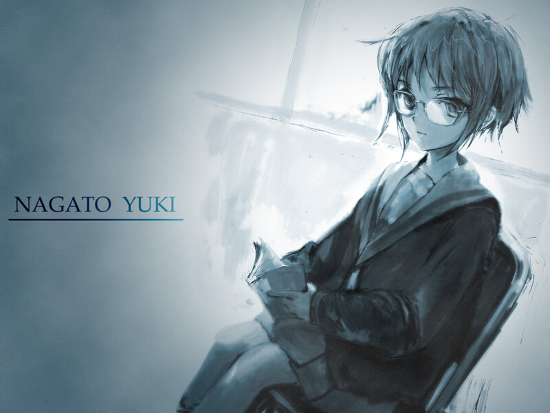 Anime Character Reading Book — Blue, Calm