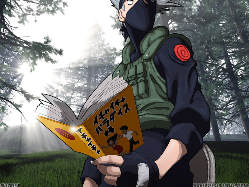 Anime Character Reading Book — Green, Serene