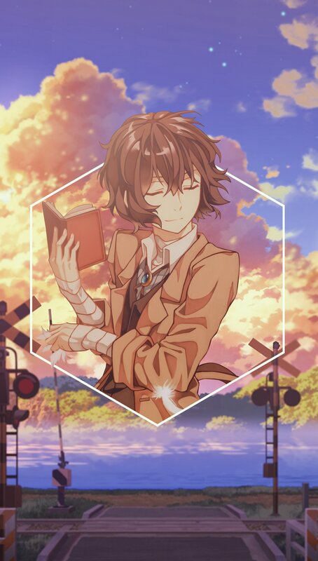 Anime Character Reading Book — Purple, Serene