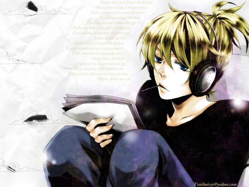 Anime Character Reading Book — Purple
