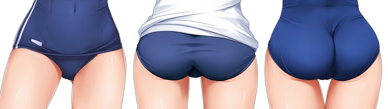 anime character rear views
