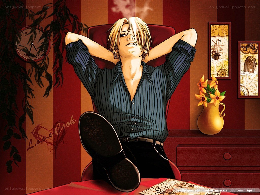 Anime character relaxing in chair