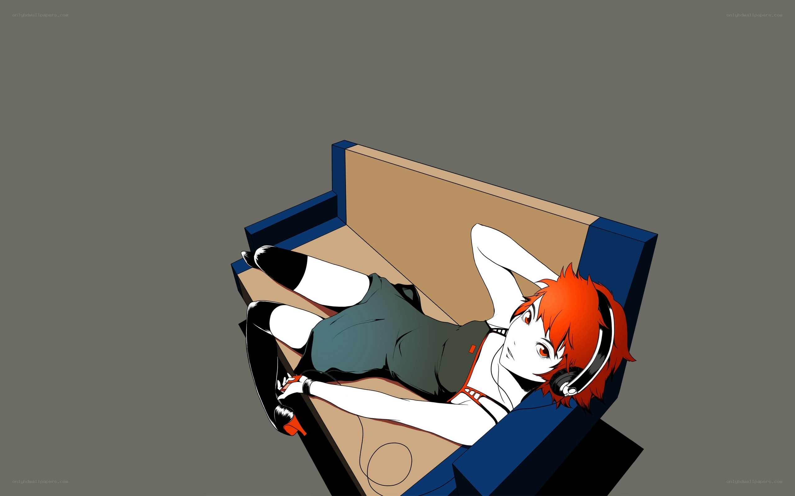 anime character relaxing on couch