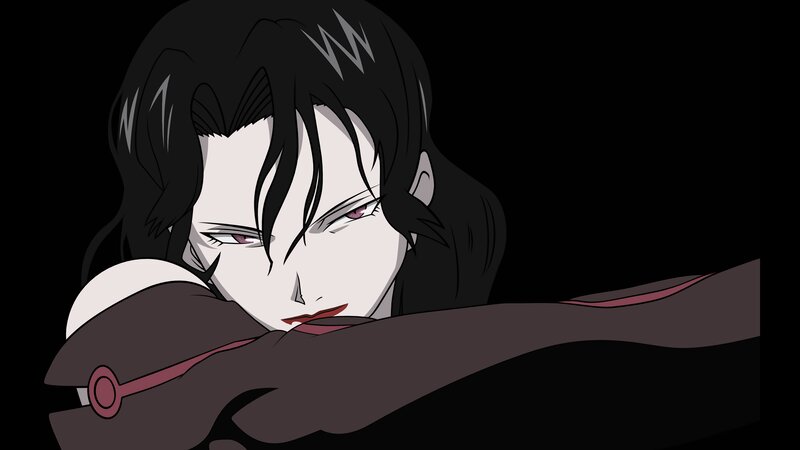 Anime Character Resting — Black, Dramatic