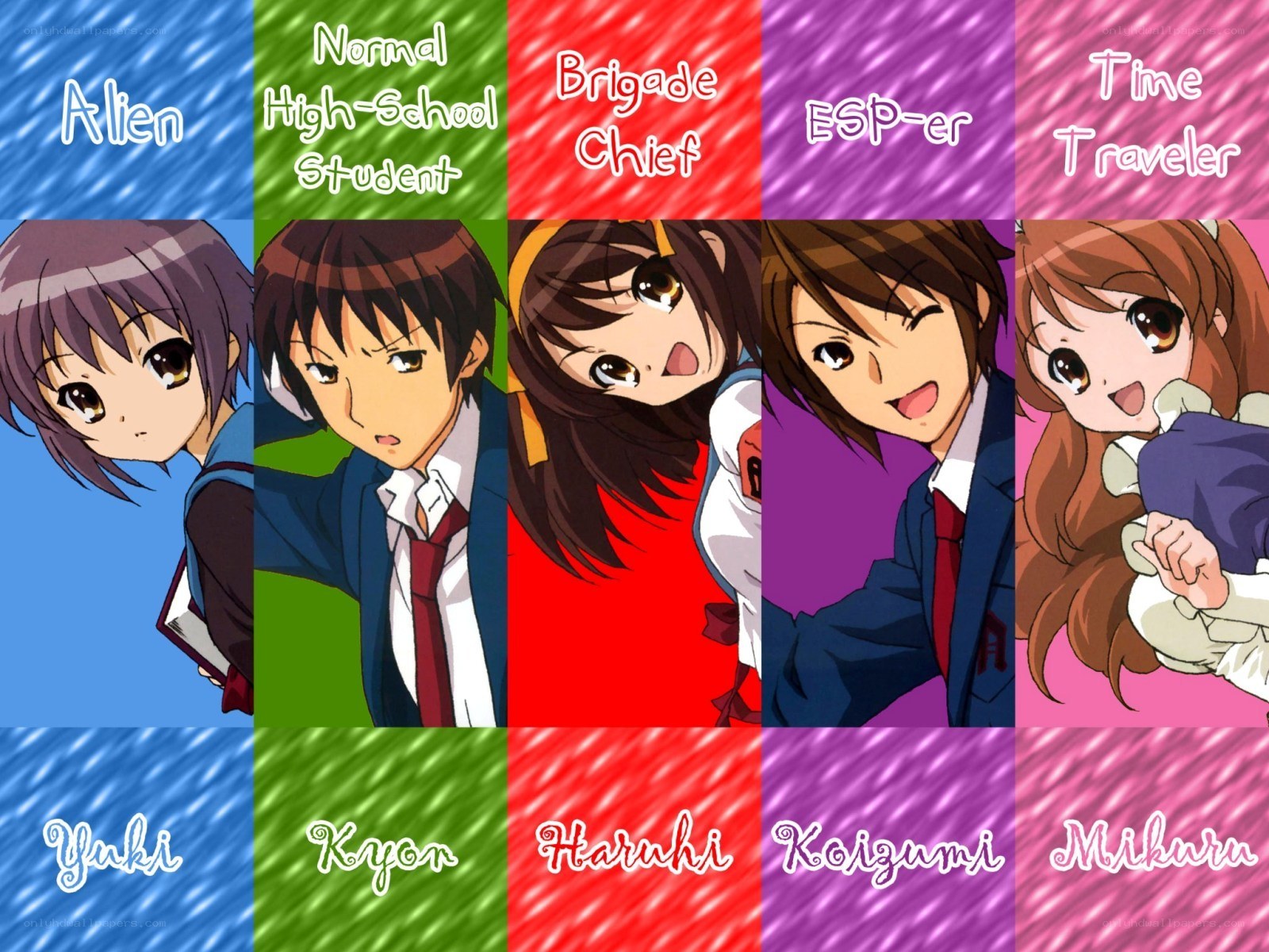 Anime character roles and names