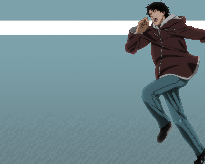 anime character running