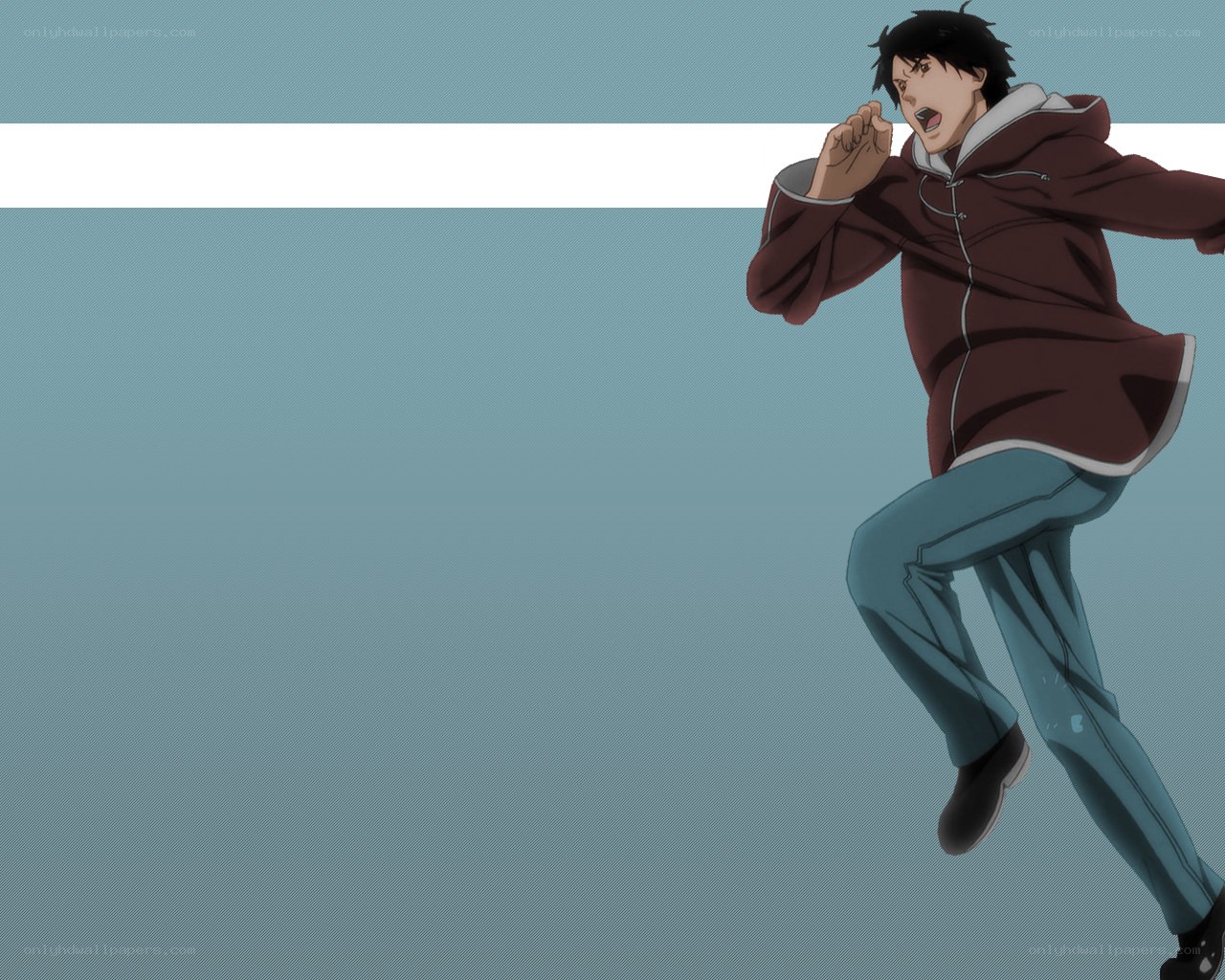 anime character running