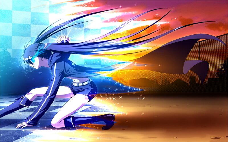 Anime Character Running — Blue