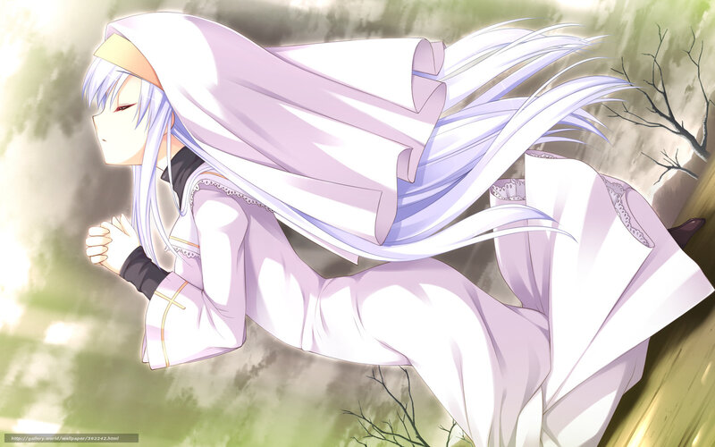 Anime Character Running — White, Dramatic