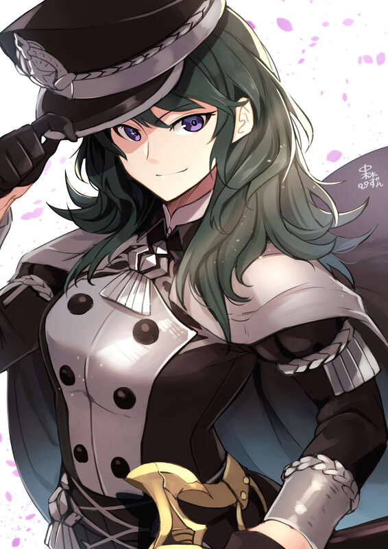Anime Character Saluting — Green