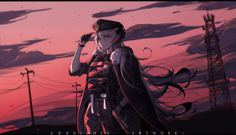 Anime Character Saluting — Pink