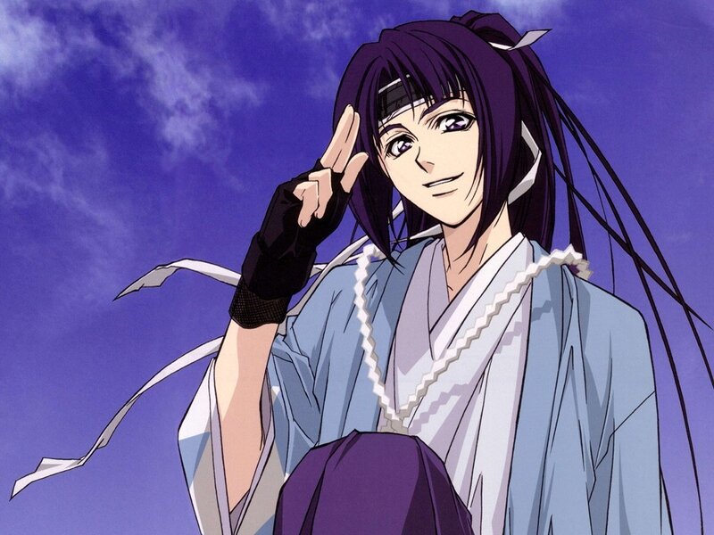Anime Character Saluting — Purple