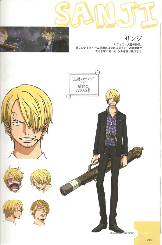Anime Character Sanji — Yellow