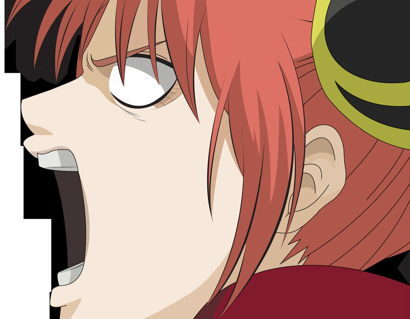 anime character screaming