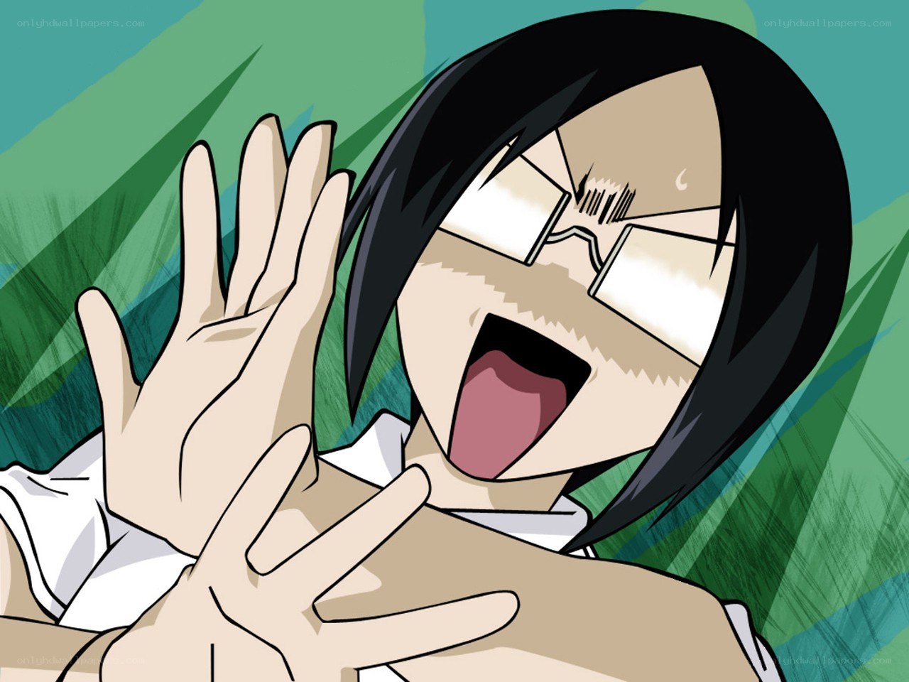 anime character screaming