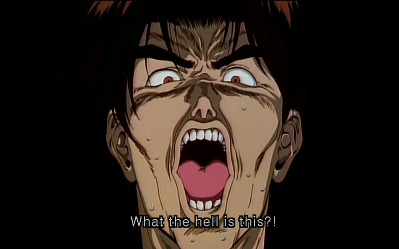 Anime Character Screaming — Black, Dramatic, Screaming Face