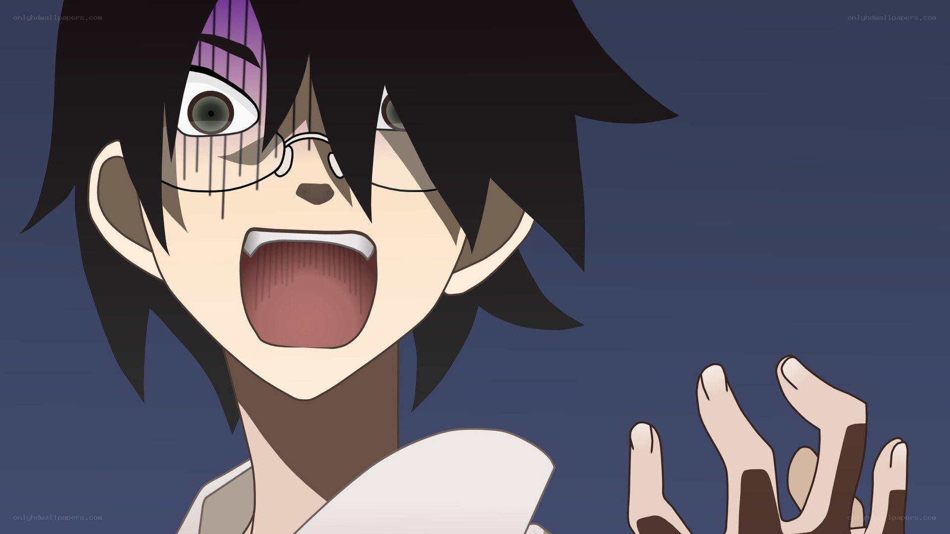 anime character screaming in shock